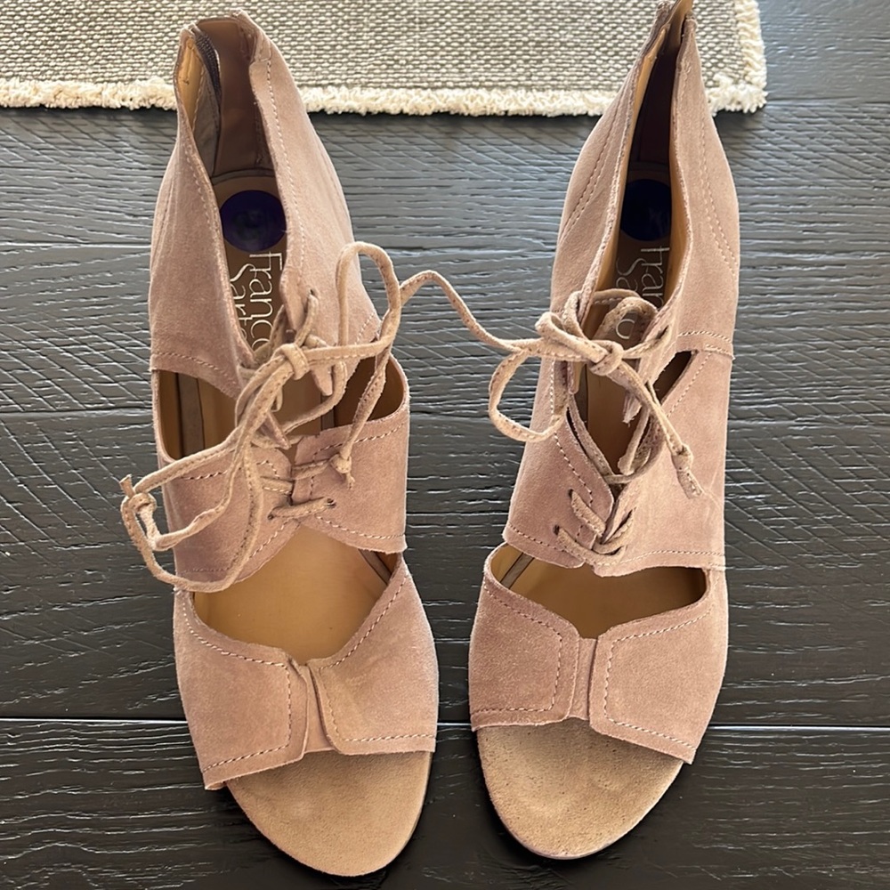 Franco Sarto suede heeled sandals